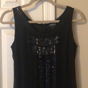 Adrianna Papell black sequin dress